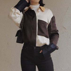 & other stories colorblock shirt